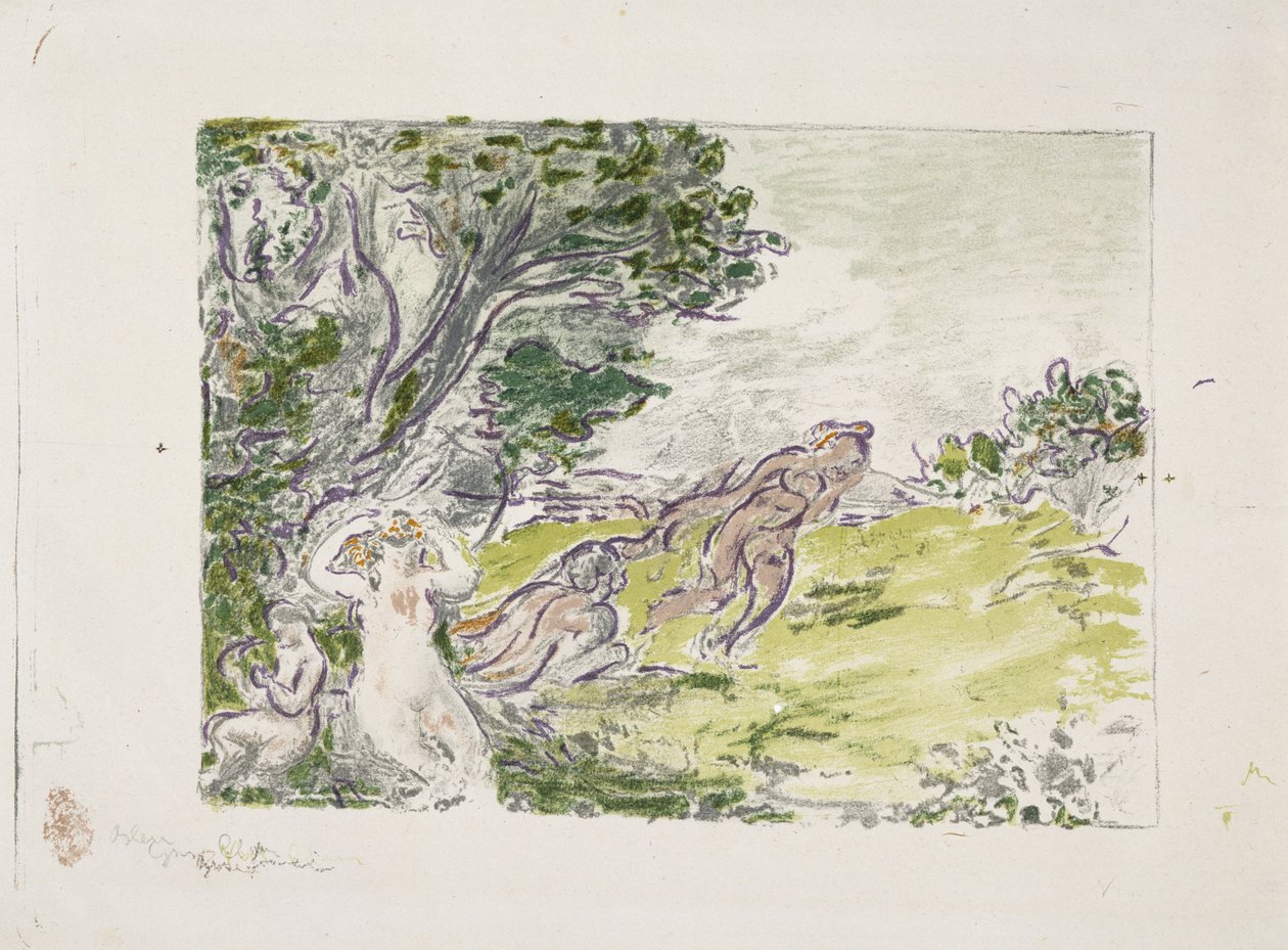 Nymphe assise sous un arbre (Sitzende Nymphe unter einem Baum), 1900 von Ker Xavier Roussel