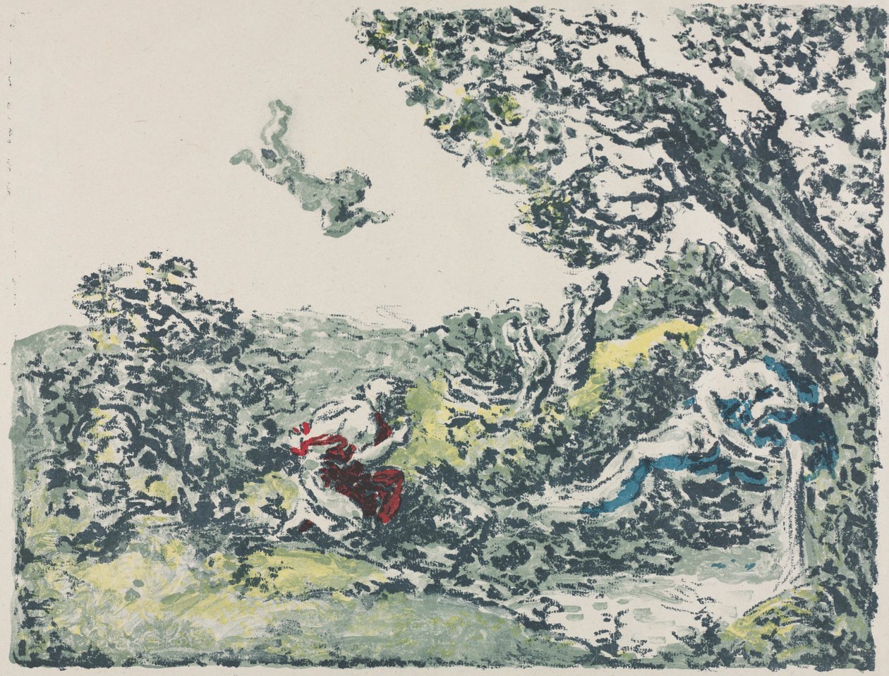 Satyr und fliegender Amor von Ker Xavier Roussel