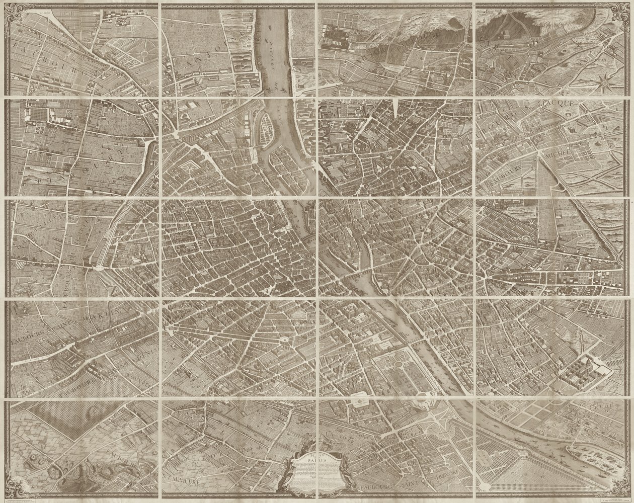 Plan von Paris von Kevin James Brown