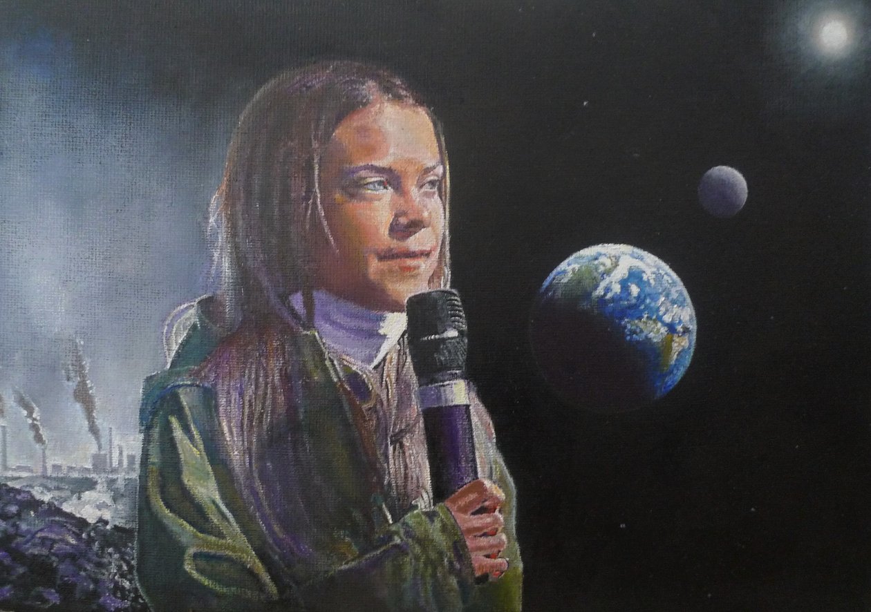 Greta spricht (Wach auf, Menschheit!), 2022 von Kevin Parrish