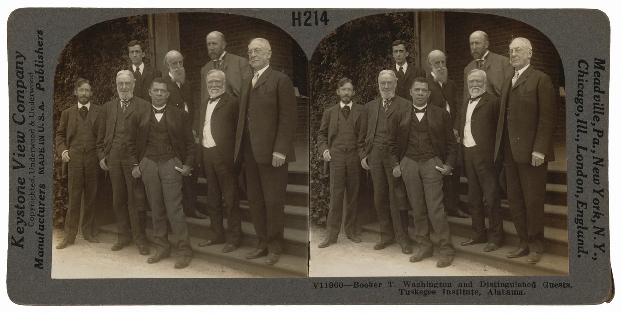 Booker T. Washington und angesehene Gäste, Tuskegee Institute, Alabama, April 1906 von Keystone View Company