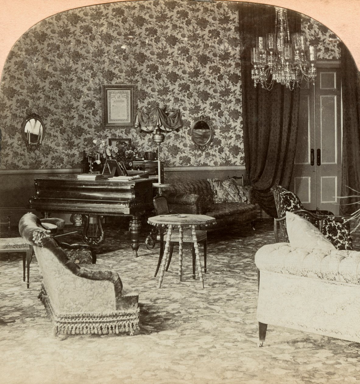 Salon des Präsidiums, Hauptquartier von Lord Roberts, Bloemfontein, Südafrika, 1900 von Keystone View Company