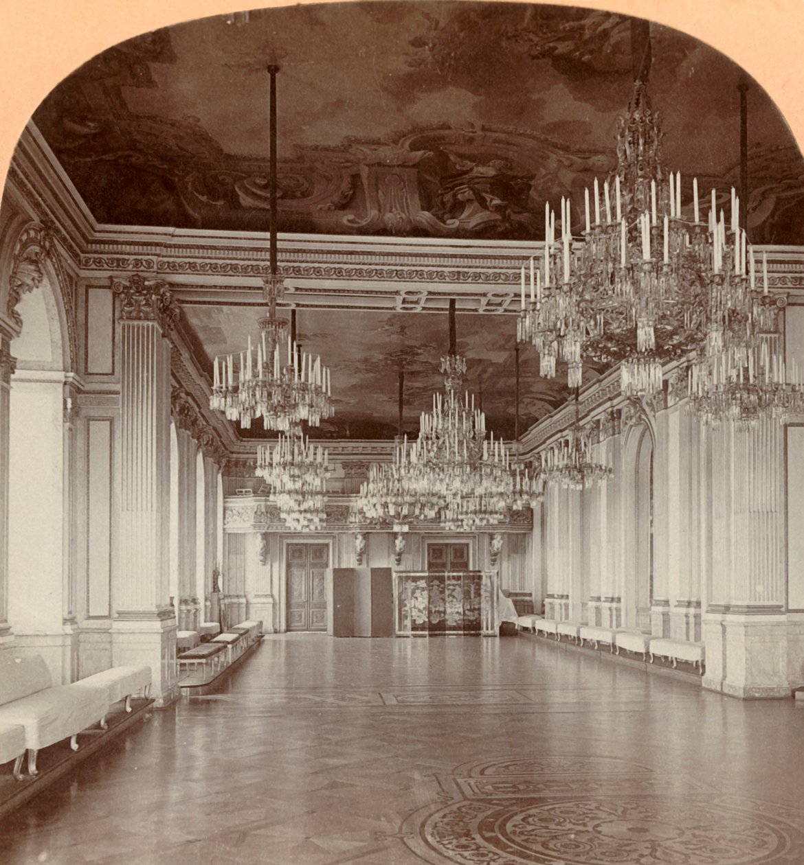 Der Tanzsaal, Königlicher Palast, Stockholm, Schweden, 1901 von Keystone View Company
