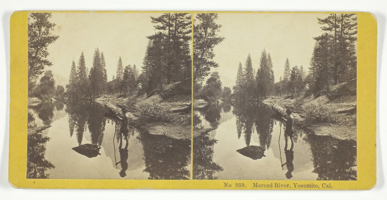 Merced River, Yosemite, Kalifornien, 1855-75. Schöpfer: Kilburn Brothers, BW Kilburn von Kilburn Brothers, BW Kilburn