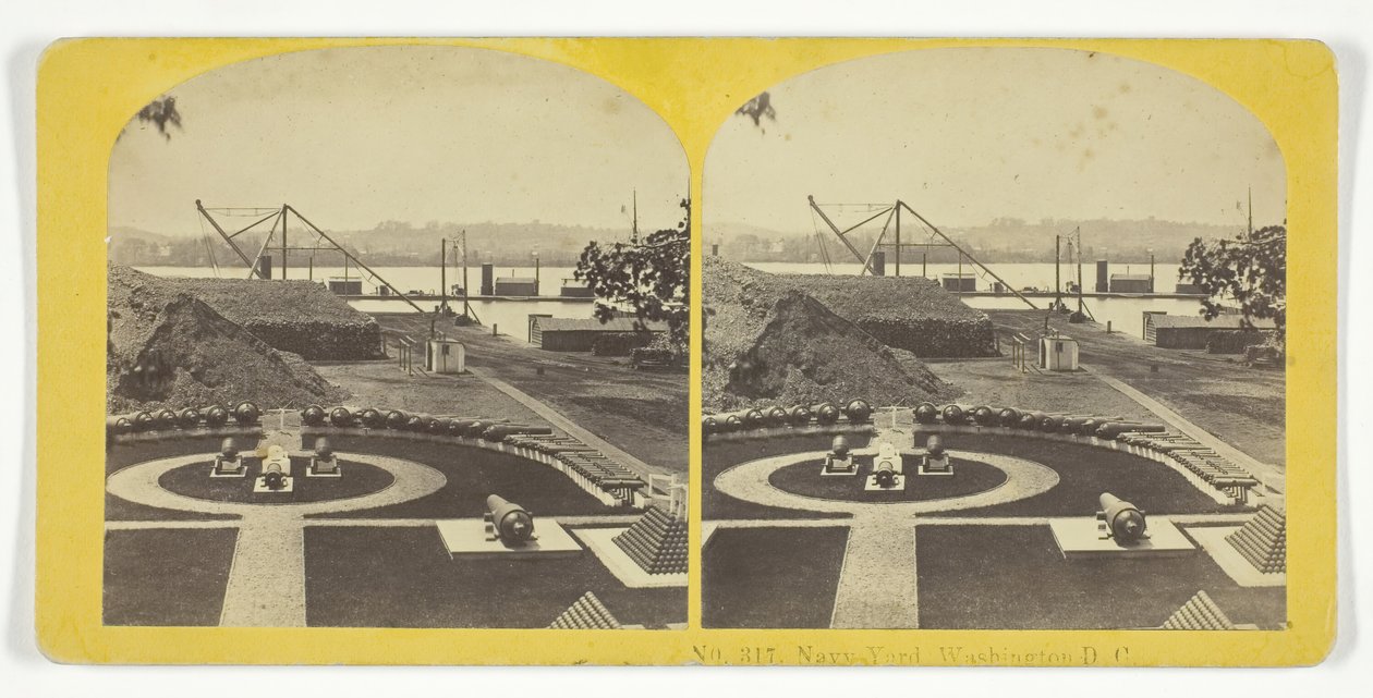 Marinewerft, Washington D.C., 1855-75 von Kilburn Brothers, BW Kilburn