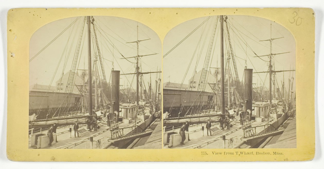 Blick vom T Wharf, Boston, Mass, 185575 von Kilburn Brothers, BW Kilburn