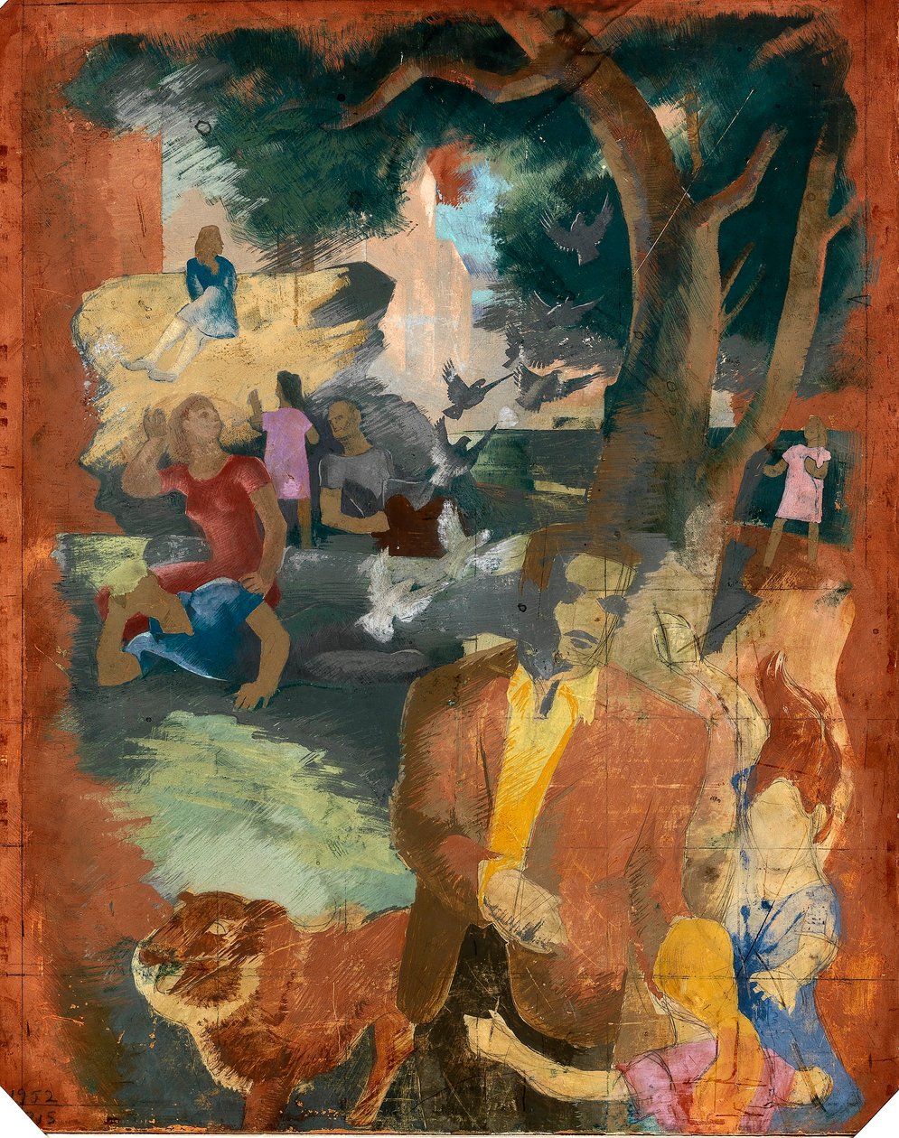 Szenen von New York - Central Park (Wandbildstudie, Madison Square Postal Station, New York City) von Kindred McLeary