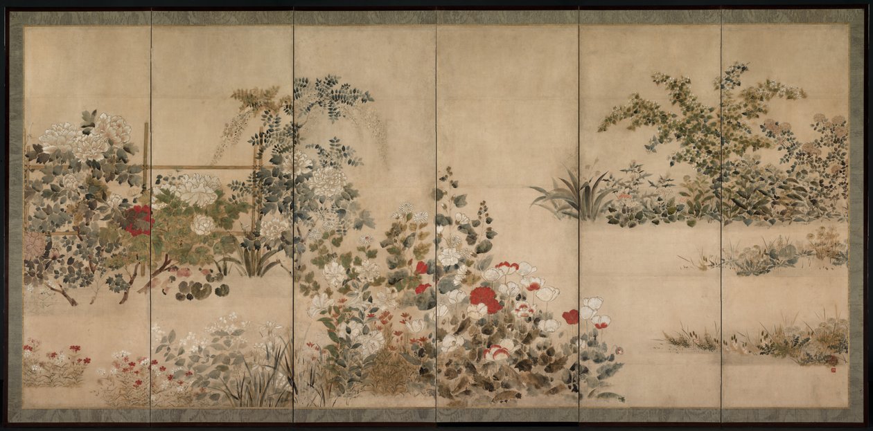 Blumen der vier Jahreszeiten von Kitagawa Sosetsu
