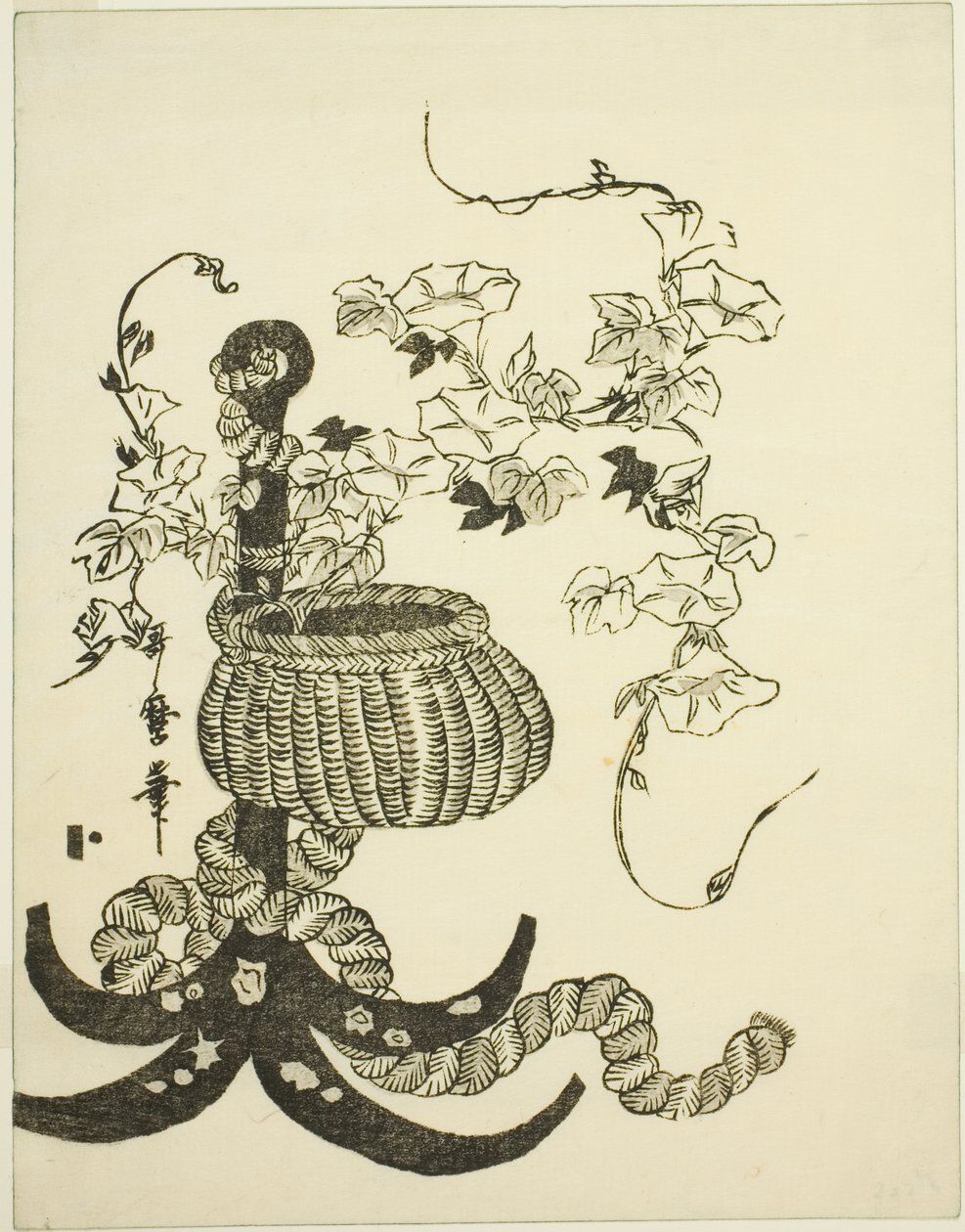 Ein Arrangement von Morgenruhm (Asagao) von Kitagawa Utamaro