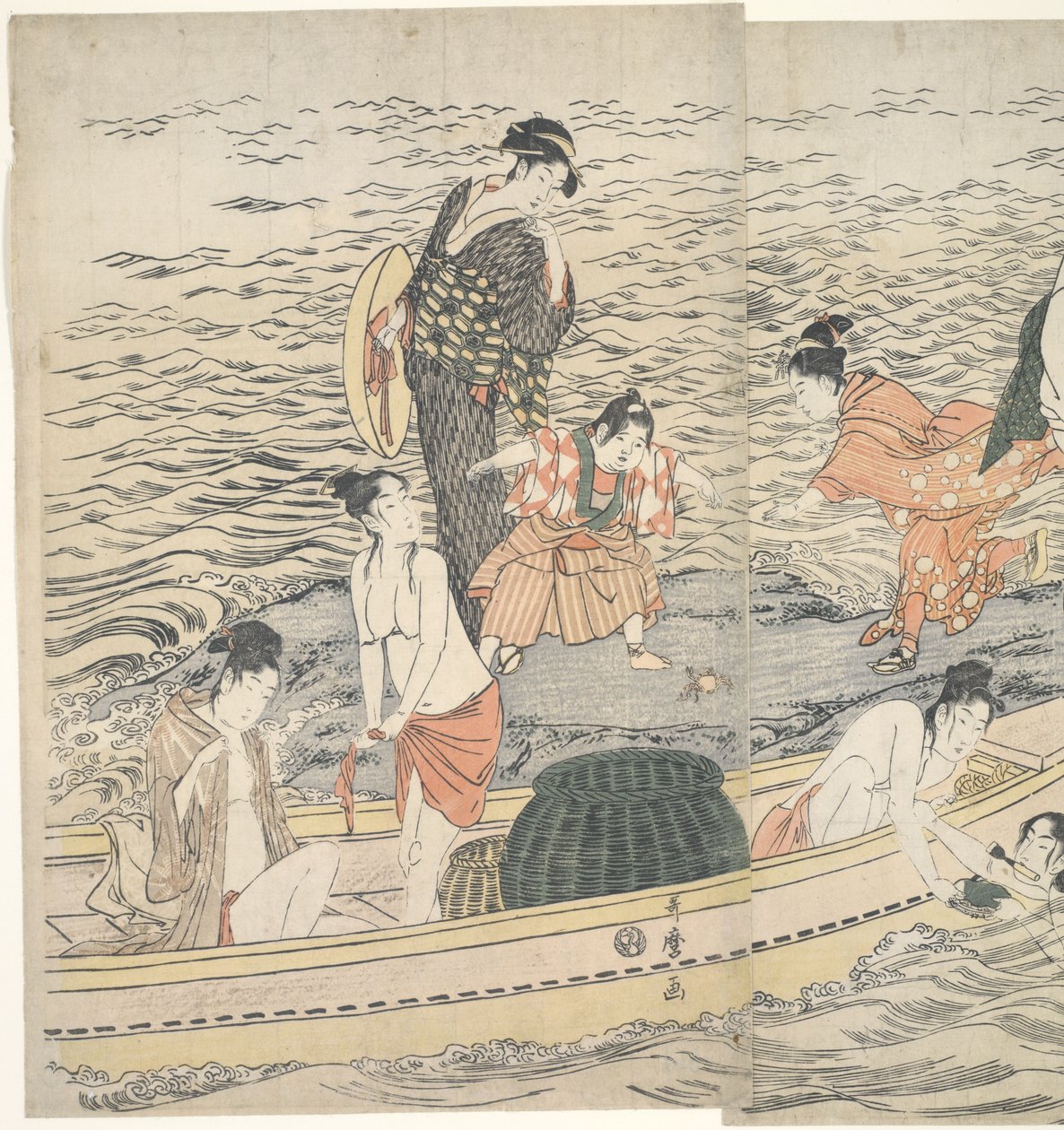 Awabi-Muscheltaucher bei Enoshima von Kitagawa Utamaro