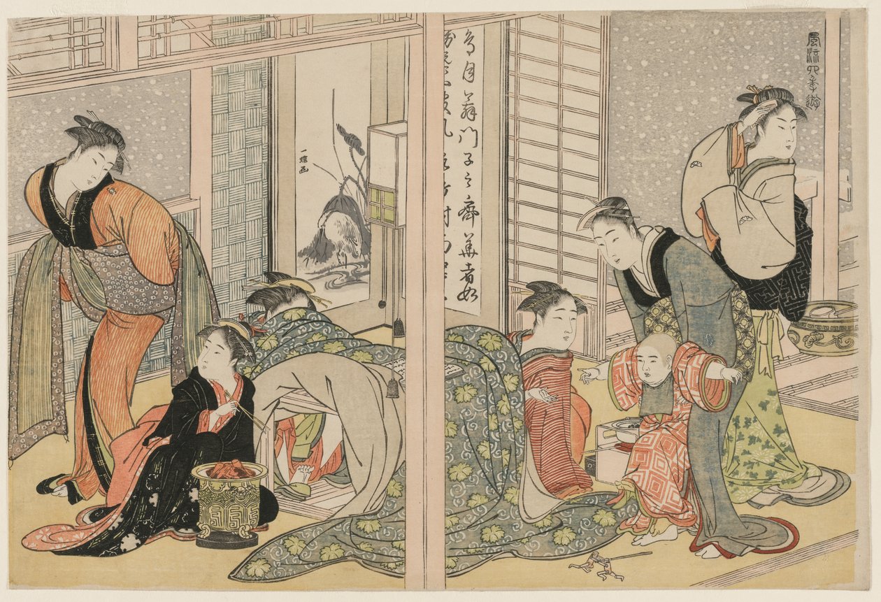 Elegante Vergnügungen der vier Jahreszeiten, ca. 1782 von Kitagawa Utamaro