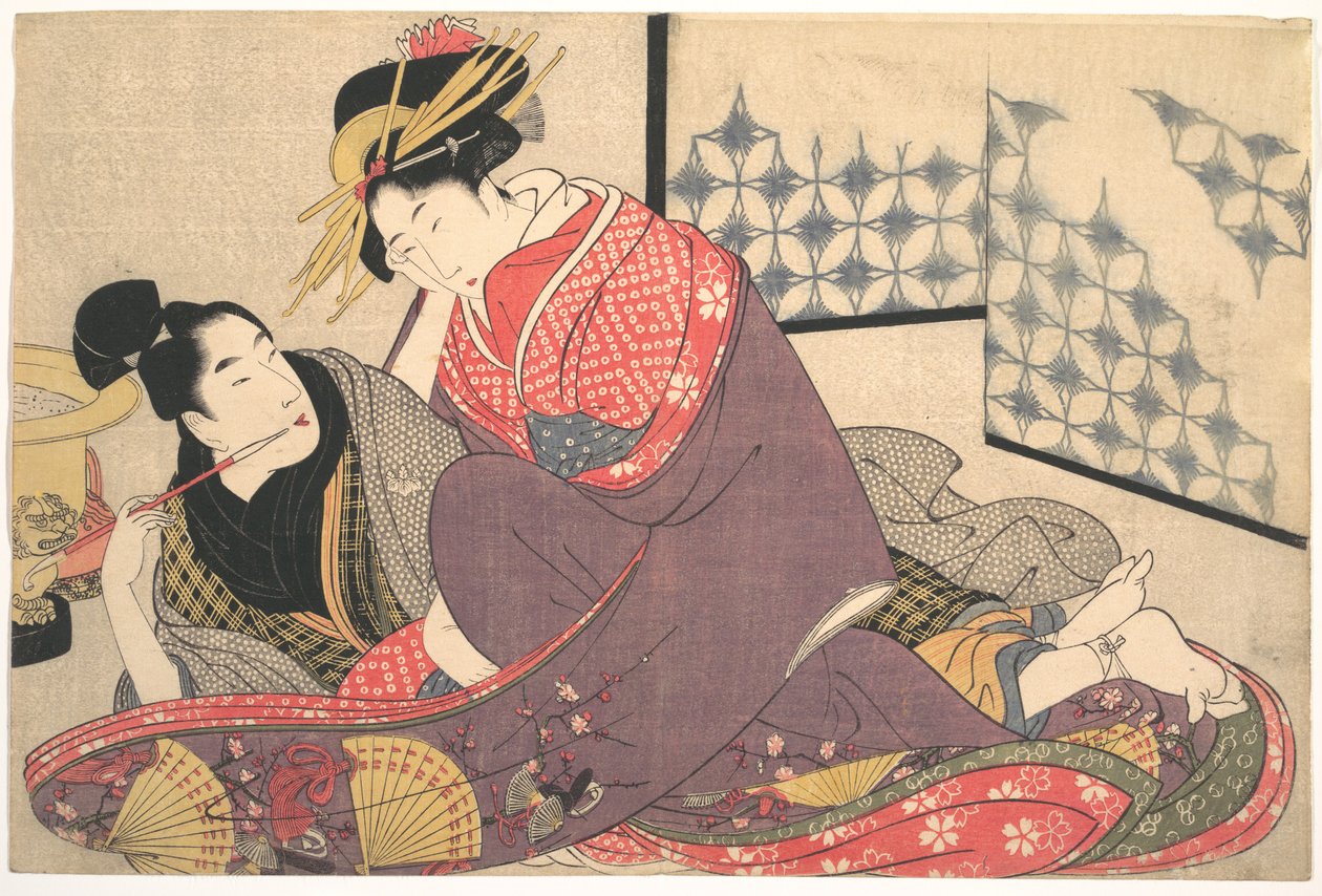 Erotischer Druck von Kitagawa Utamaro