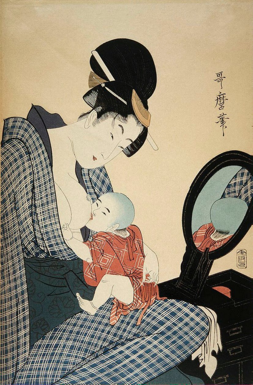 Mutter und Kind, 1797 von Kitagawa Utamaro