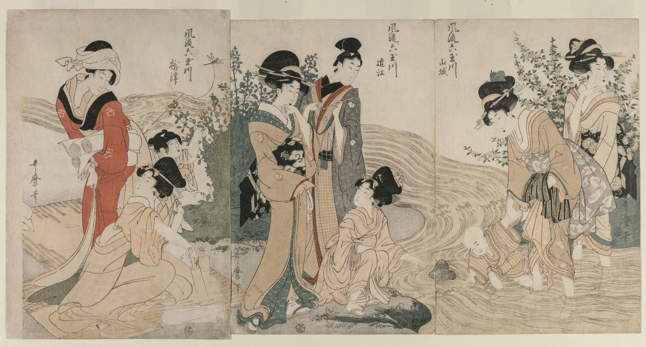 Provinzen Musashi, Omi, Yamashiro und Settsu von Kitagawa Utamaro