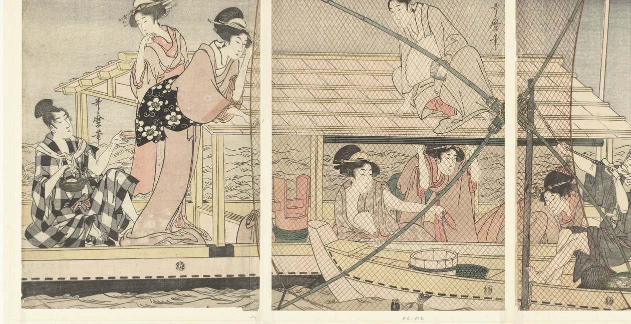 Nächtlicher Fischfang von Kitagawa Utamaro