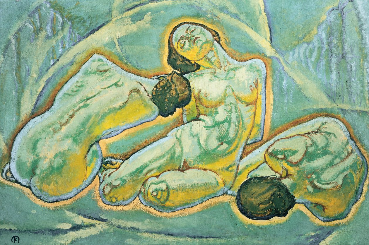 Drei kauernde Frauen von Koloman Moser