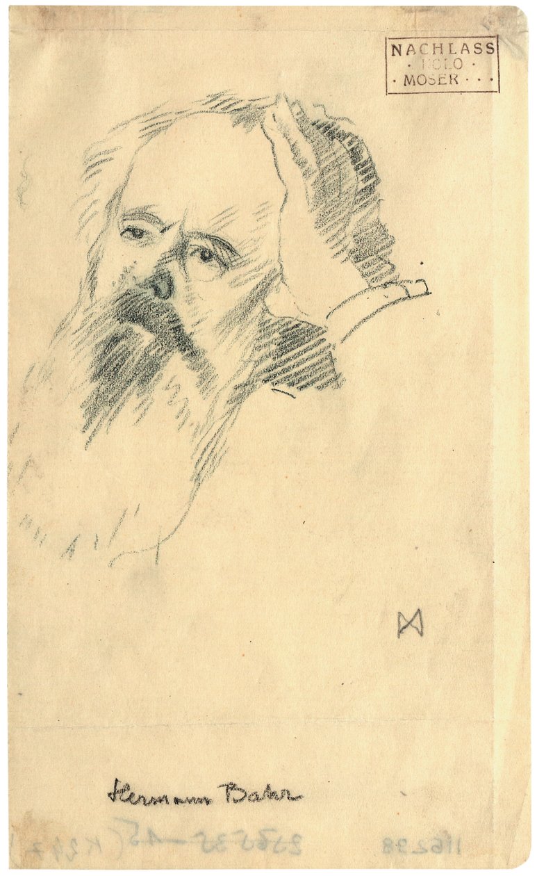 Porträt von Hermann Bahr 1863-1934, ca. 1904 von Koloman Moser