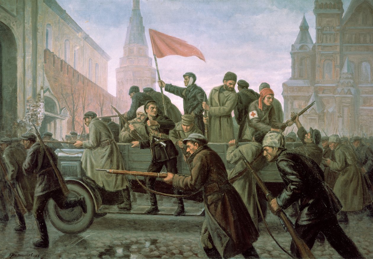 Die Einnahme des Moskauer Kremls 1917, 1938 von Konstantin Ivanovich Maximov