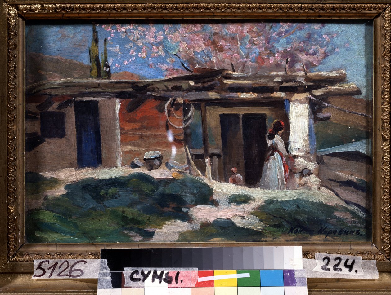 Krim, blühende Mandelbäume von Konstantin Alekseevich Korovin
