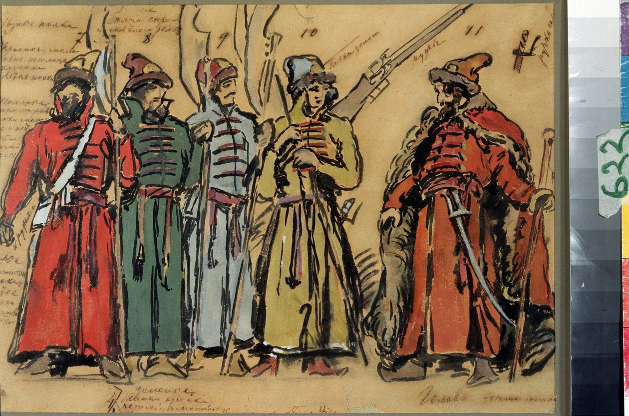 Kostümentwurf für die Oper Chowanschtschina von M. Mussorgski von Konstantin Alekseevich Korovin