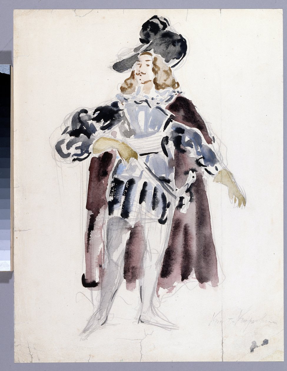 Kostümentwurf für die Oper "Der steinerne Gast" von Alexander Dargomyschski von Konstantin Alekseevich Korovin