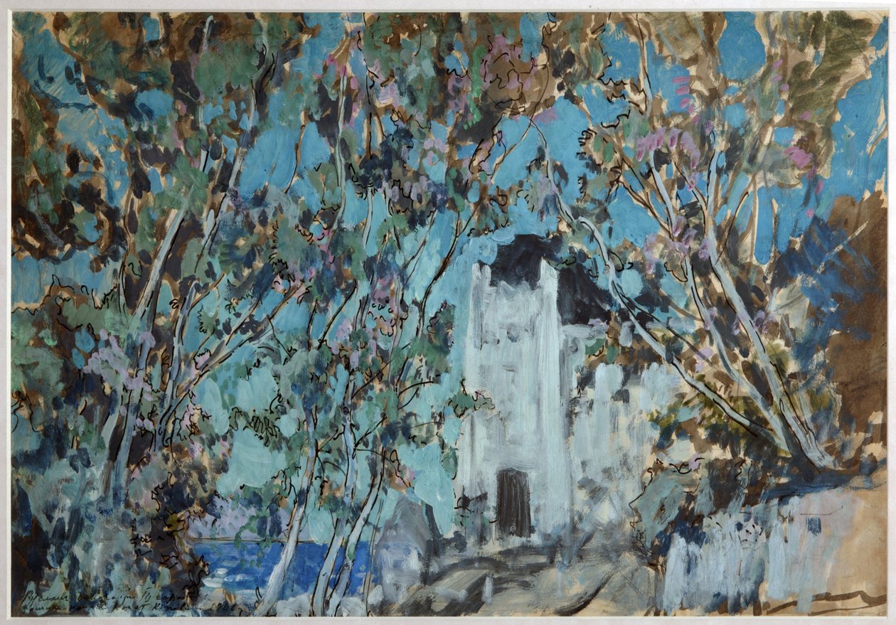 Bühnenbild für die Oper Ruslan und Ljudmila von M. Glinka, 1906 von Konstantin Alekseevich Korovin