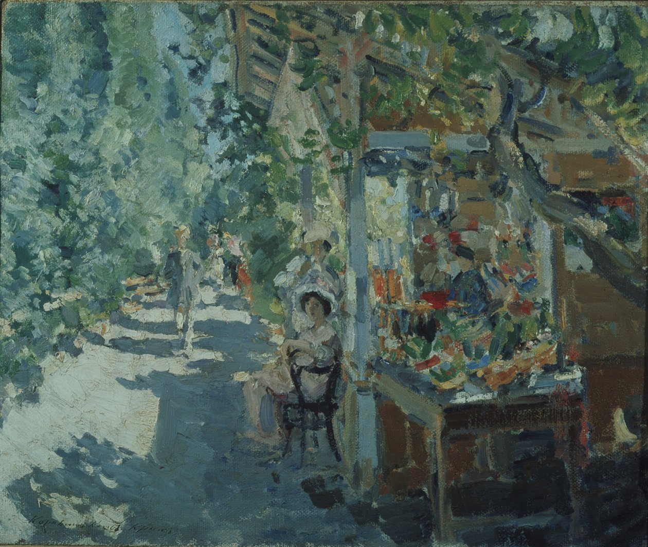 Die Krim. Obstladen, 1913 von Konstantin Alekseevich Korovin