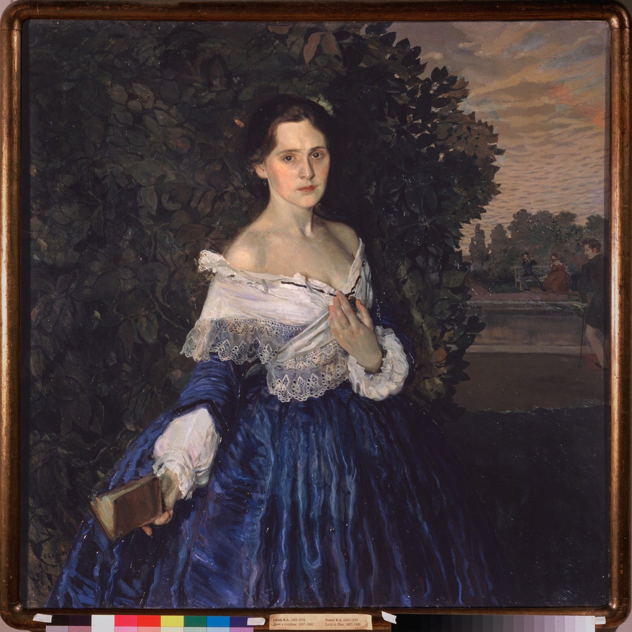Eine Frau in Blau (Porträt von Yelisaveta Martynova) von Konstantin Andreevic Somov