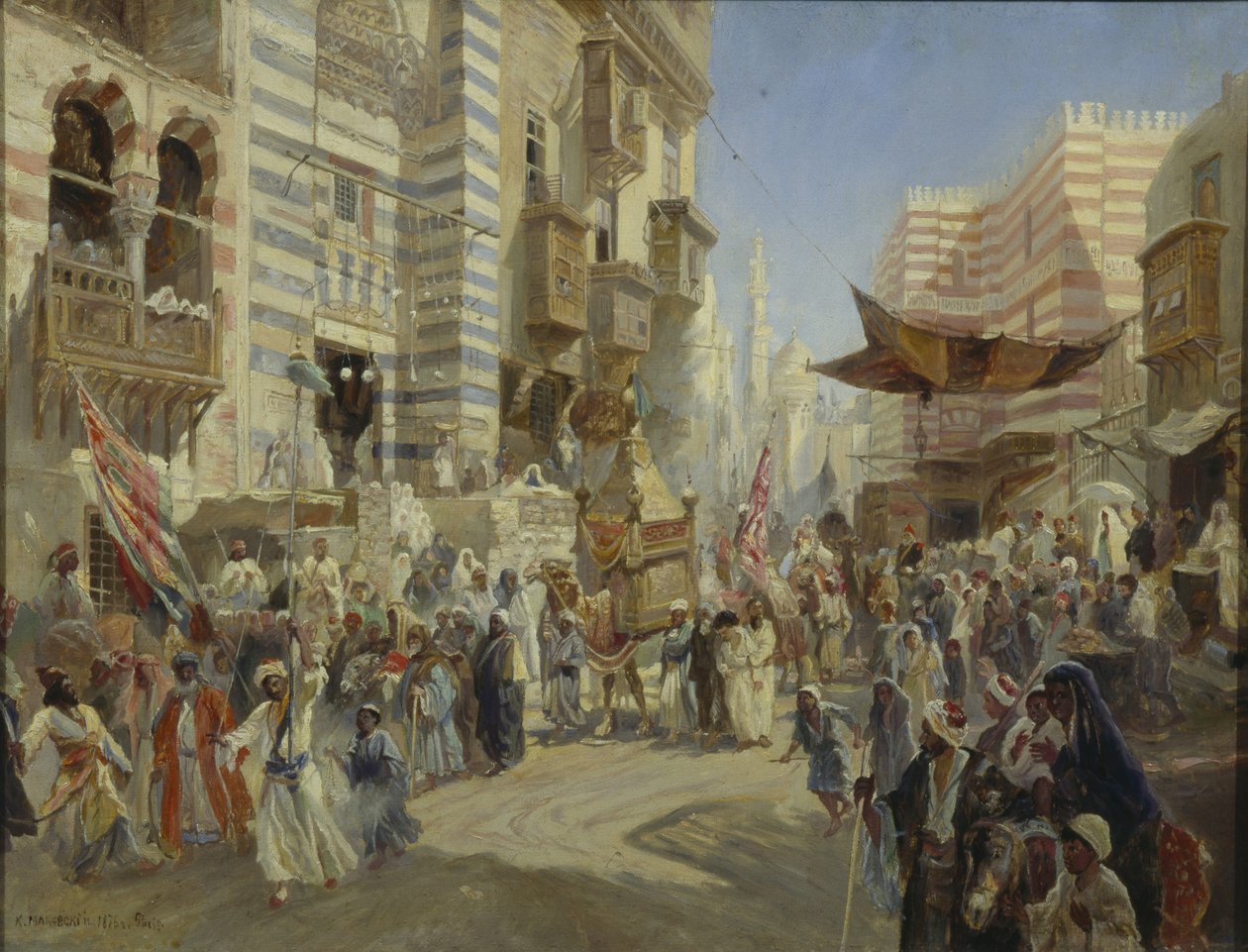 Die Übergabe des heiligen Teppichs in Kairo, 1876 von Konstantin Egorovich Makovsky