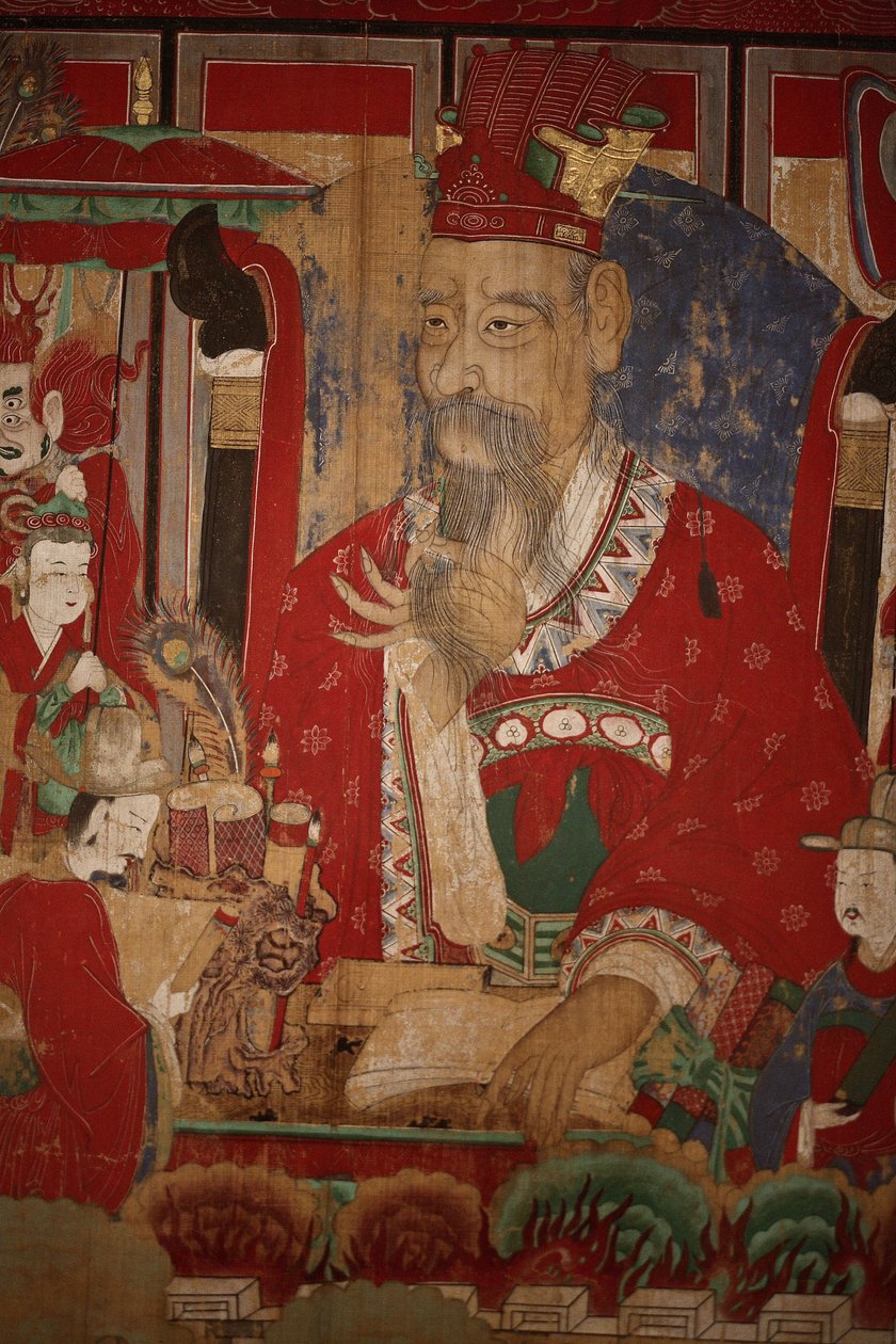 Byeonseong, der sechste König der Hölle (Detail), 1798 von Korean School