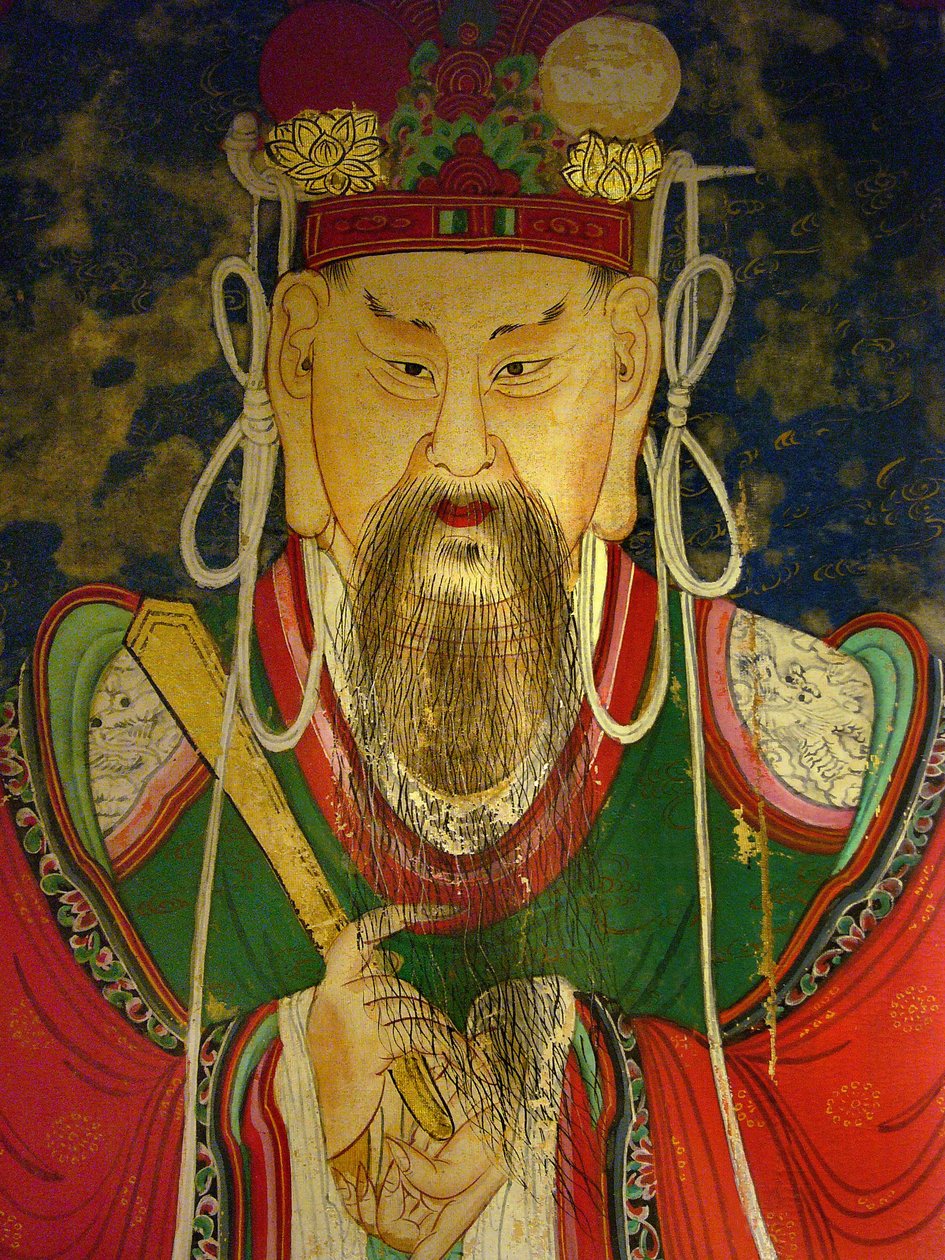 Detail, Porträt des zehnten Königs (Yeonsangun) von Korean School