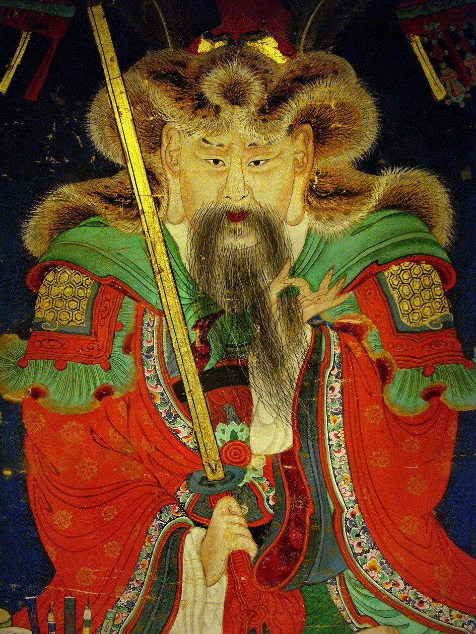Detail, Porträt des zehnten Königs (Yeonsangun) von Korean School