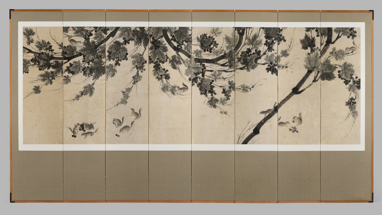 Weinreben und Streifenhörnchen, ca. 1800 von Korean School
