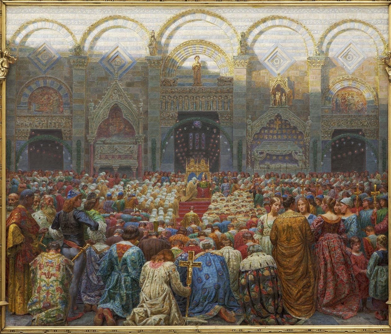 Die mystische Hochzeit zwischen dem Bischof und der Äbtissin von Pistoia von Kristian Zahrtmann