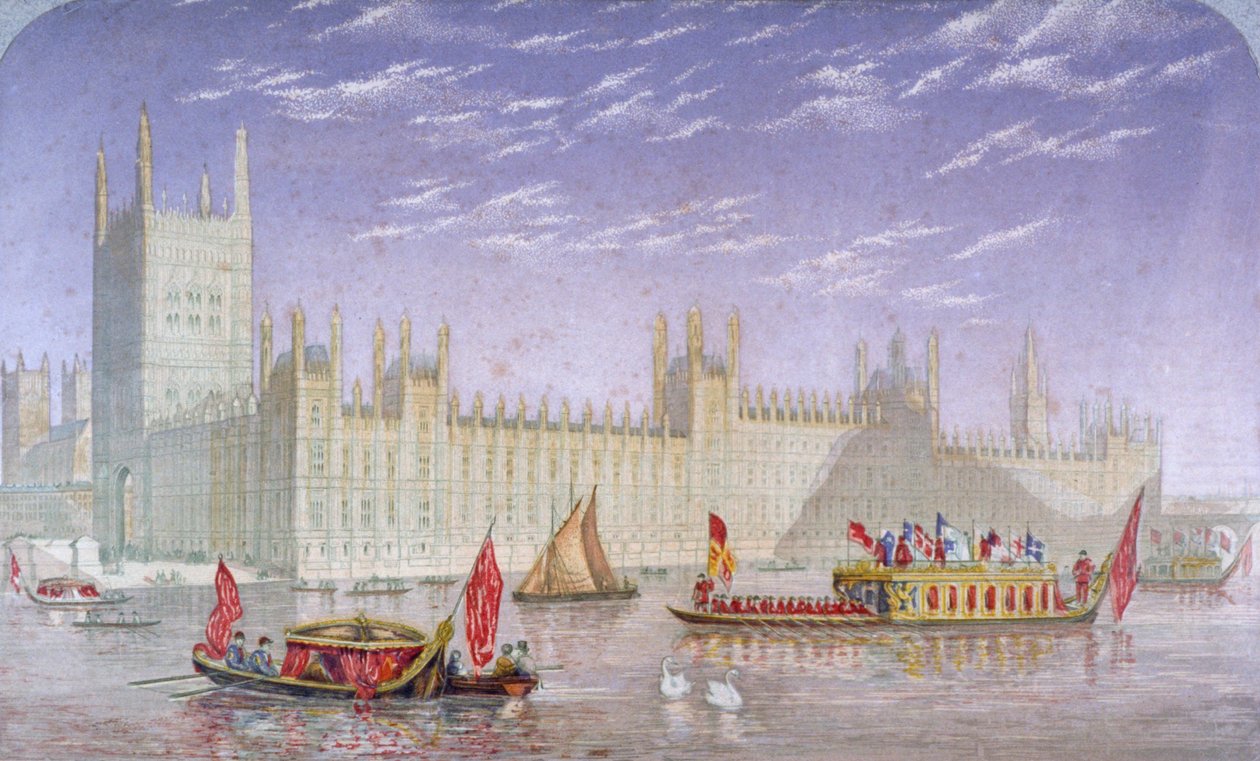 Der Palast von Westminster, London, ca. 1850 von Kronheim and Co