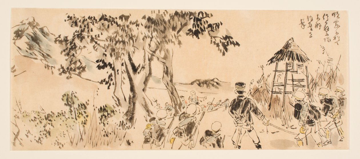 Die Satō-Abteilung greift besiegte chinesische Soldaten in Sun’an an von Kubota Beisen