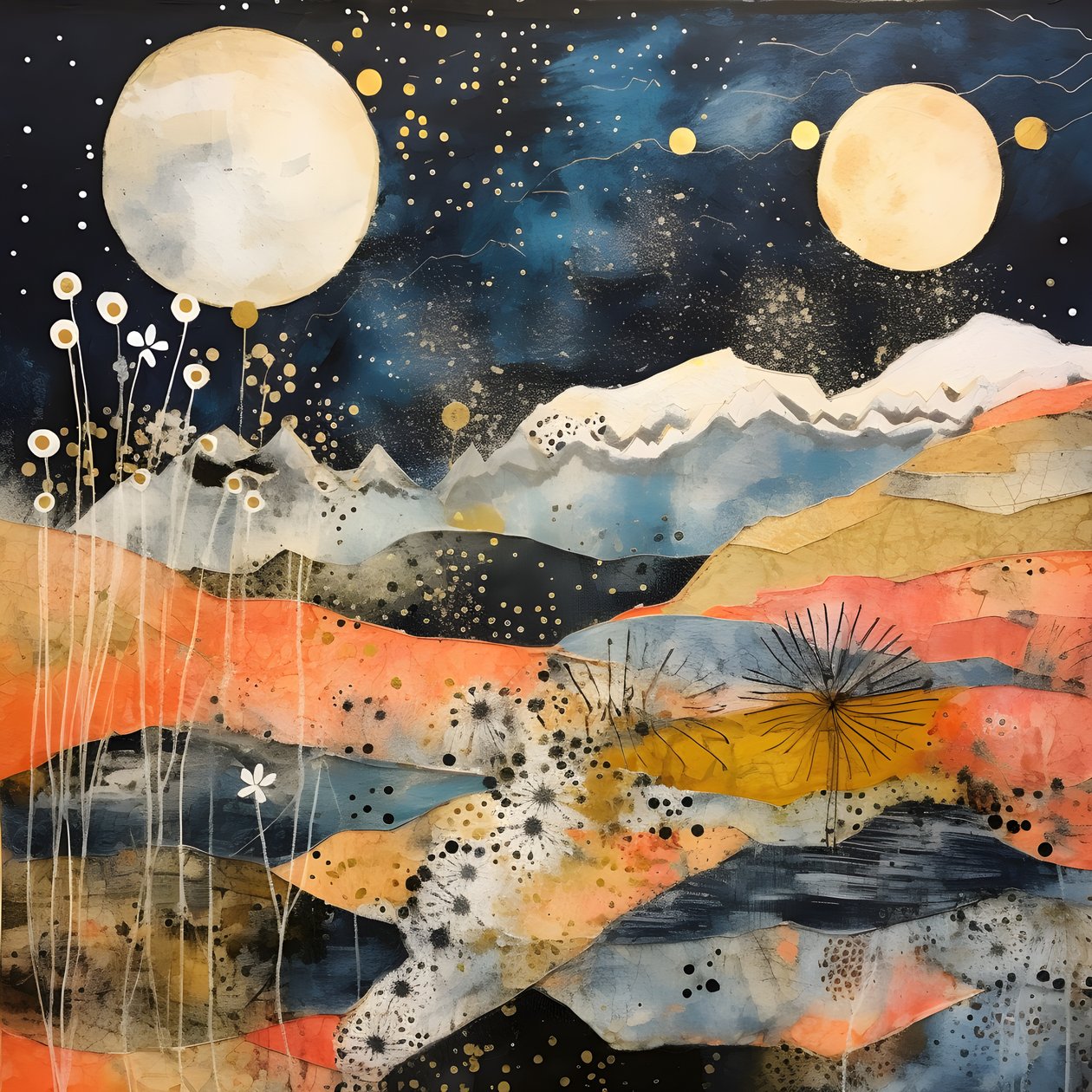 Prähistorische Landschaft 3 von Kurt Heppke