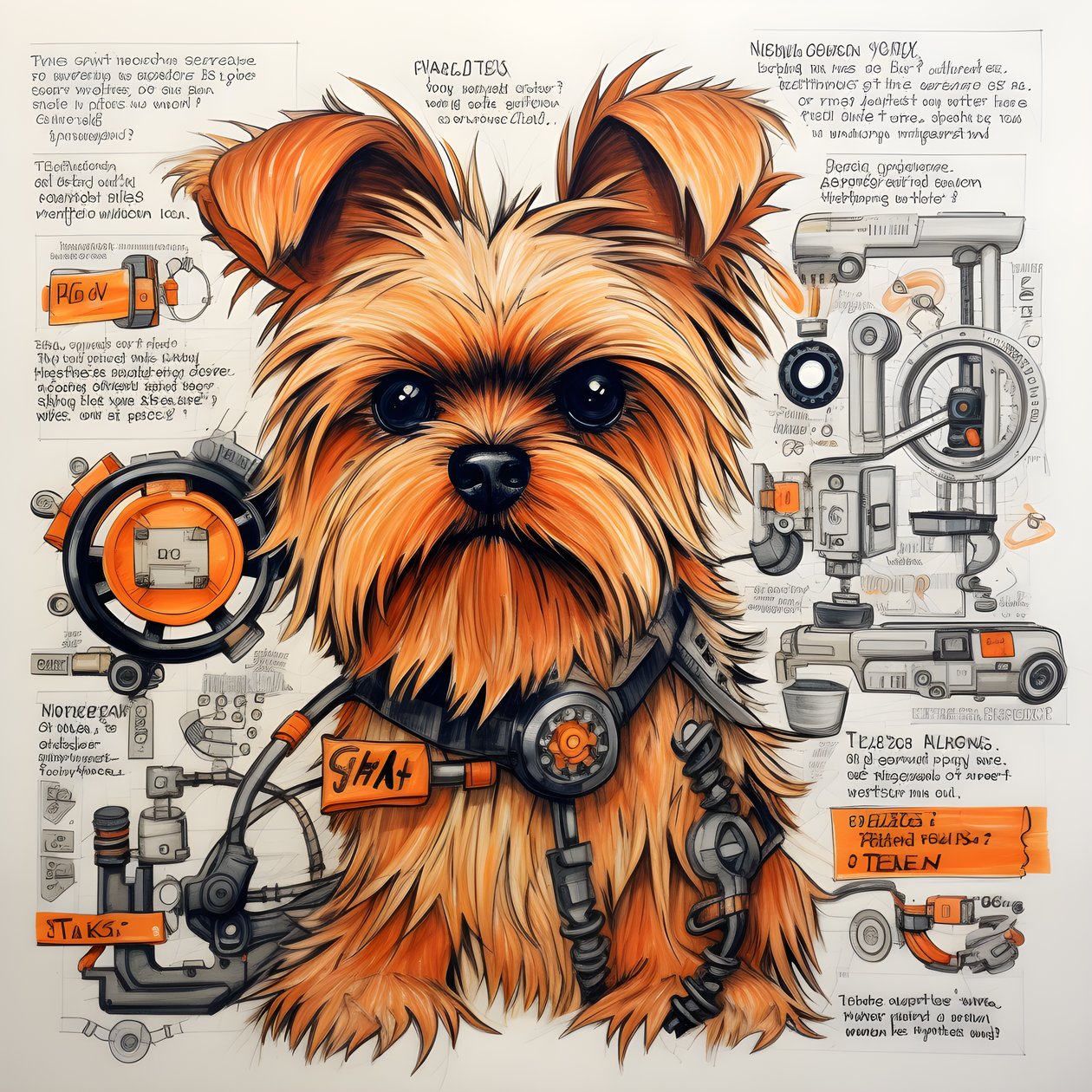 Eine Erklärung für einen mechanischen Yorkie-Hund von Kurt Heppke
