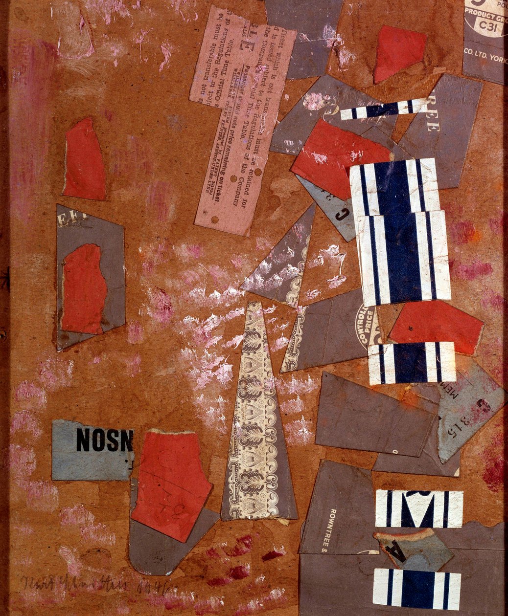 Weißer Karneval Collage von Kurt Schwitters (1887-1948) 1946 Privatsammlung von Kurt Schwitters