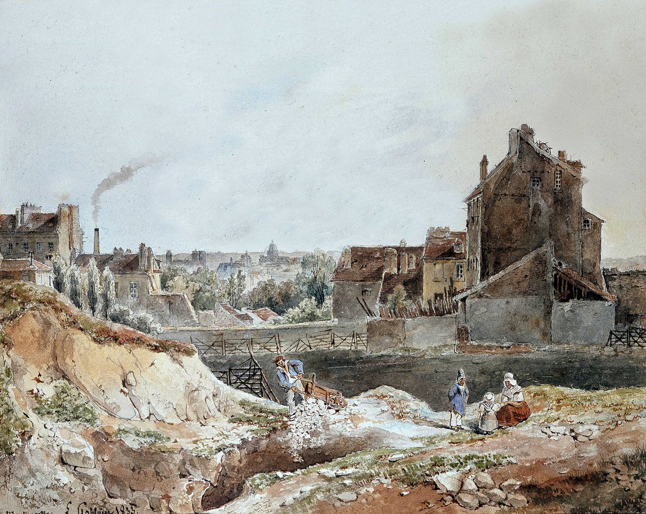 Montmartre im Jahr 1833 von Goblain von L. Goblain