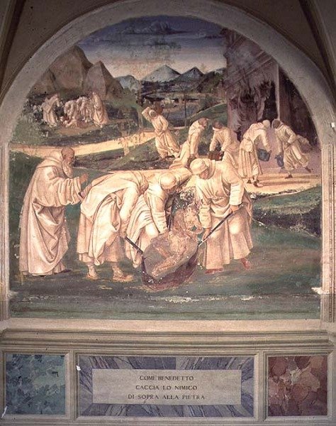Das Leben des Hl. Benedikt (Detail) von L. and Sodoma G. Signorelli