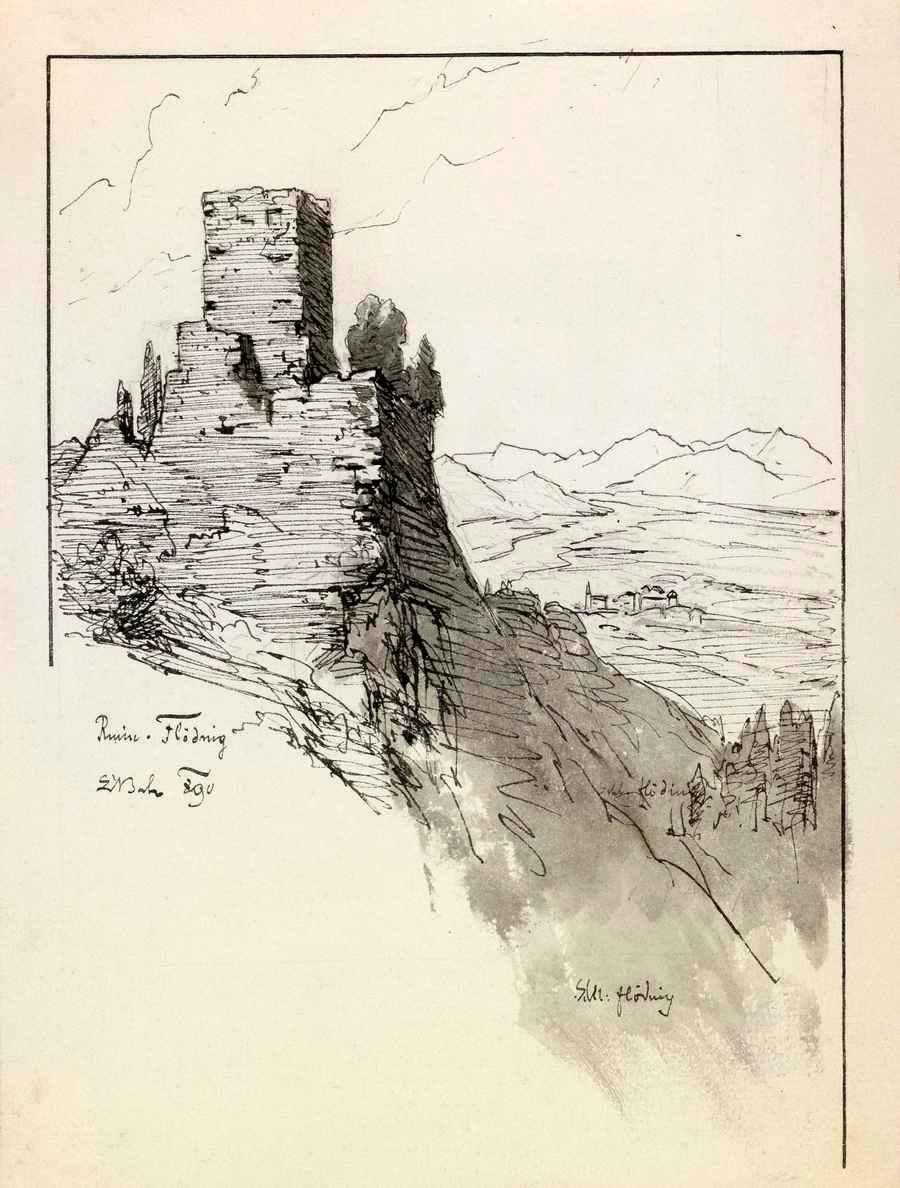 Ruinen der Burg Smlednik von Ladislav Benesch