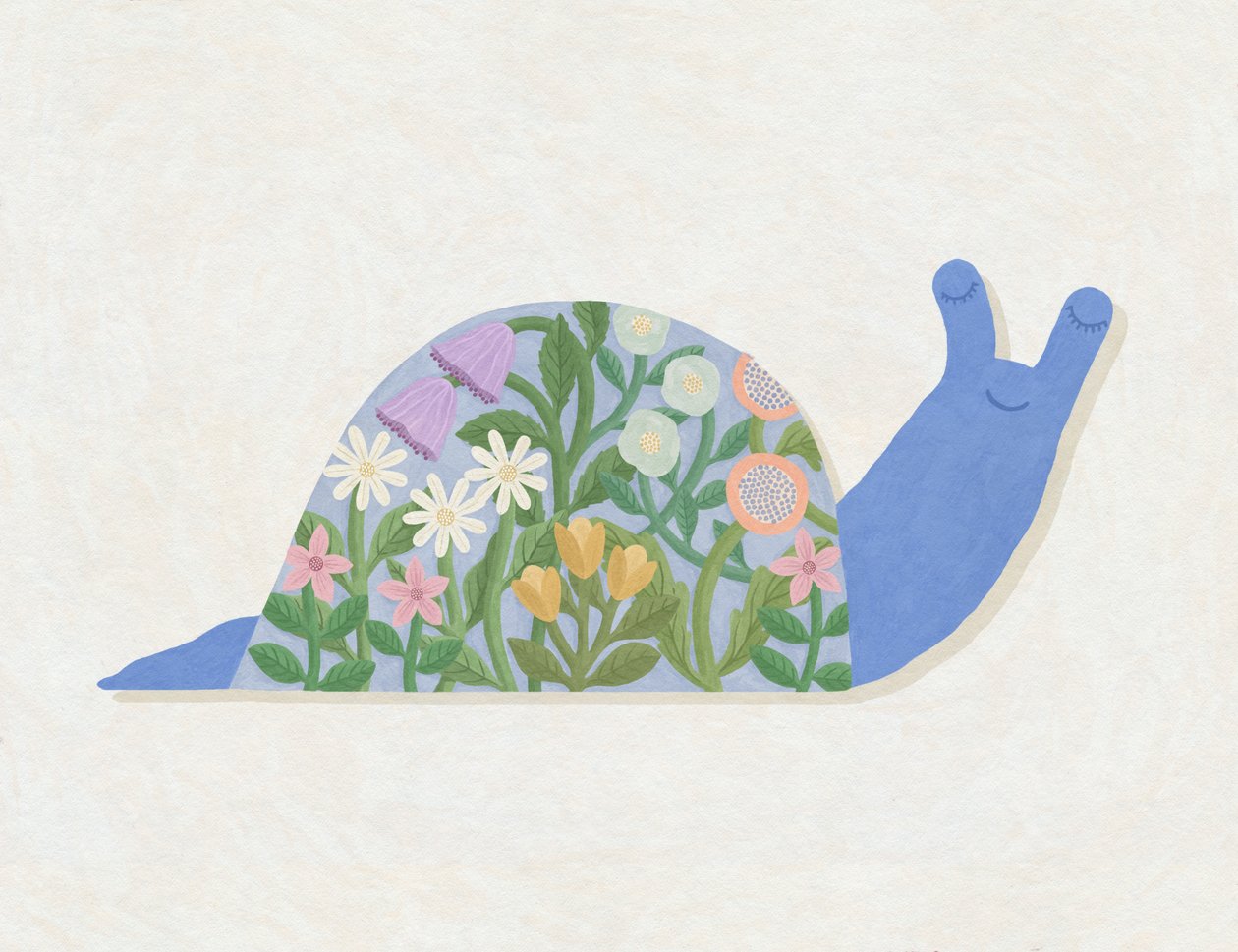 Frühlingsblüten Schnecke, 2023 von Lady Ann de Borja
