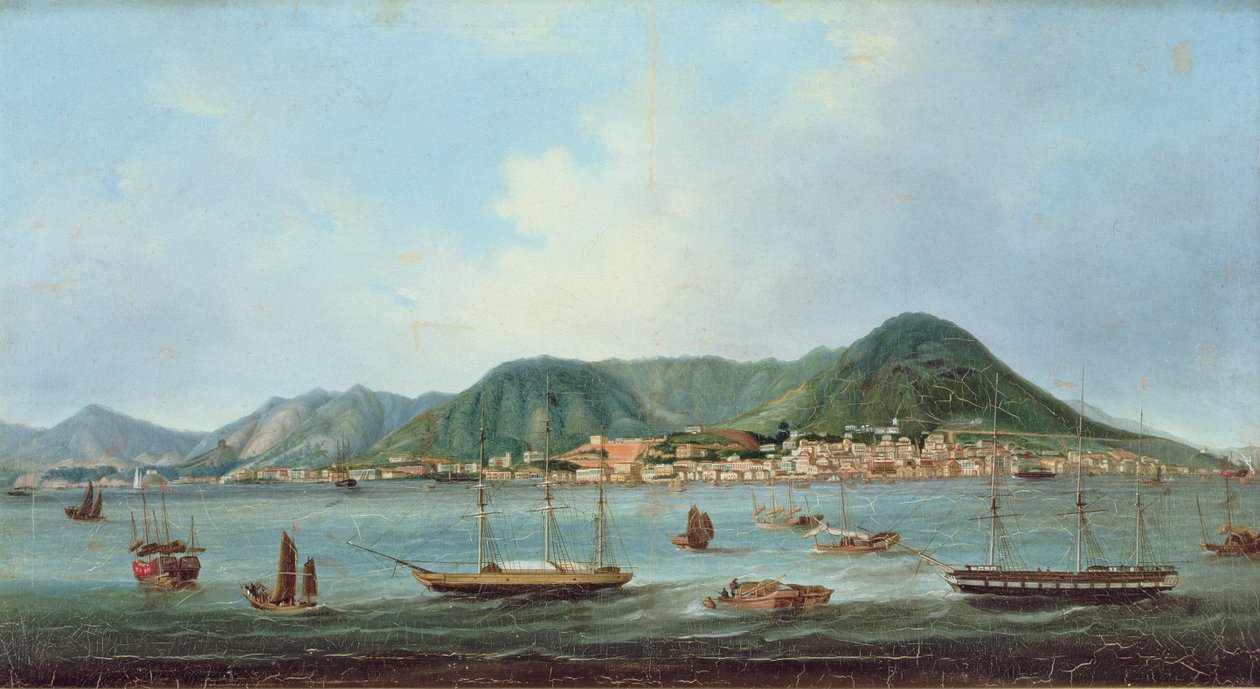 Hafen von Hongkong, ca. 1830-40 von Lam Qua (attr. to)