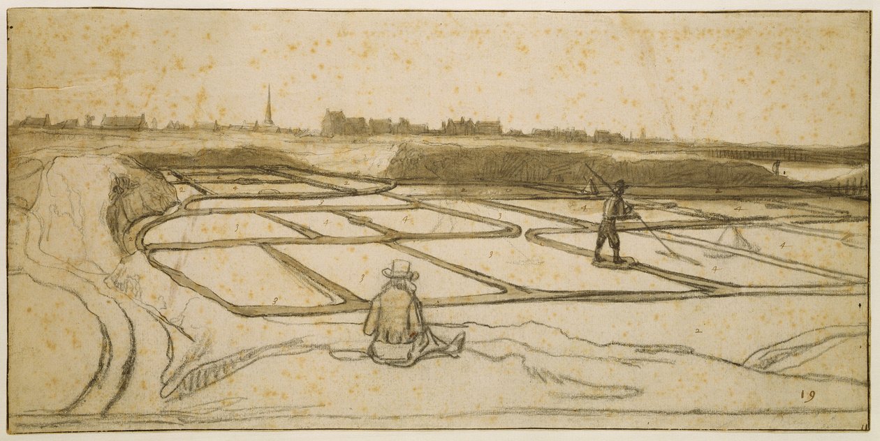 Salzabbau in Le Croisic, 1645 von Lambert Doomer