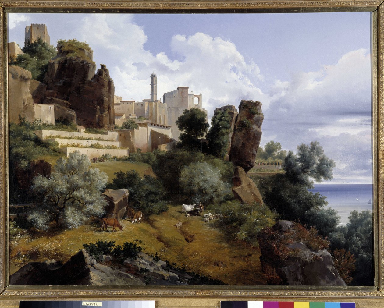 Blick auf Roquebrune, Italien von Lancelot Théodore Turpin de Crissé de Crissé
