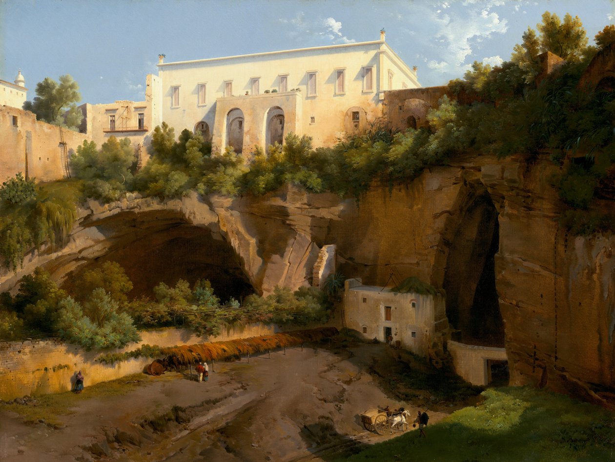 Blick auf eine Villa, Pizzofalcone, Neapel, ca. 1819 von Lancelot Théodore Turpin de Crissé de Crissé