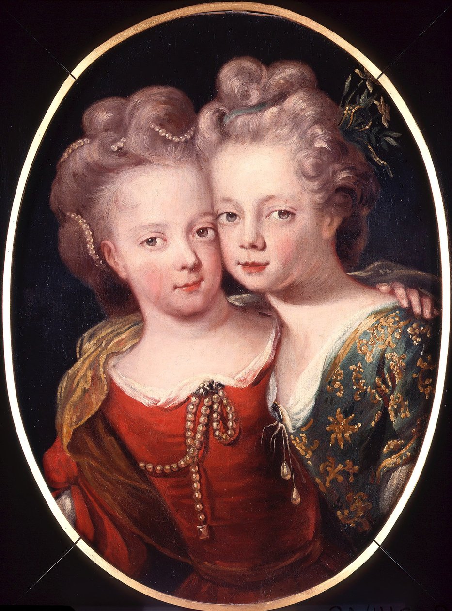 Doppelporträt von Isabella Charlotte und Sophia Hedwig als Kind von Lancelot Volders