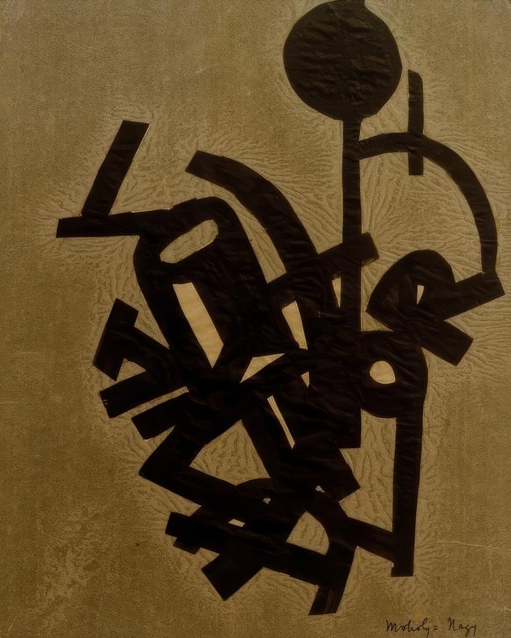 Ohne Titel (Collage mit R) von Laszlo Moholy-Nagy