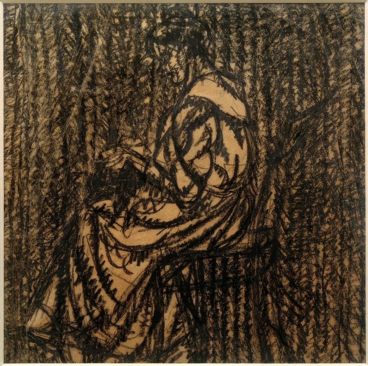 Ohne Titel (Frau bei der Handarbeit) von Laszlo Moholy Nagy